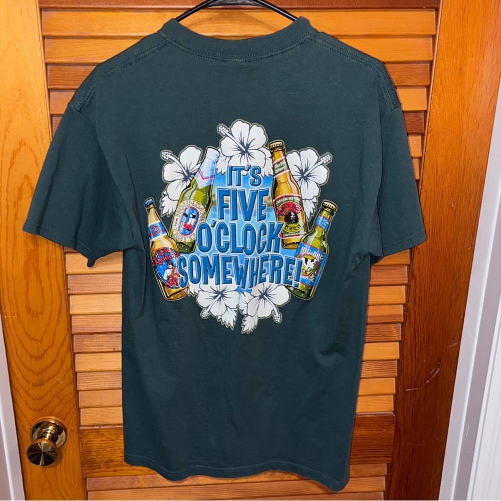 Vintage Big Dogs T Shirt, “It’s Five O’clock Somewhere” - size small/medium